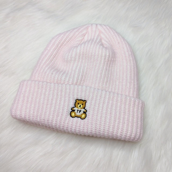 Teddy Fresh Knit Beanie Pastel Pink - Picture 2 of 3